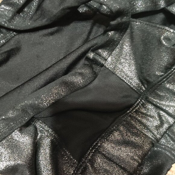 JoyLab S Metallic Black High Neck Racerback Sports Bra Dance Y2K Club Festival - Picture 5 of 5